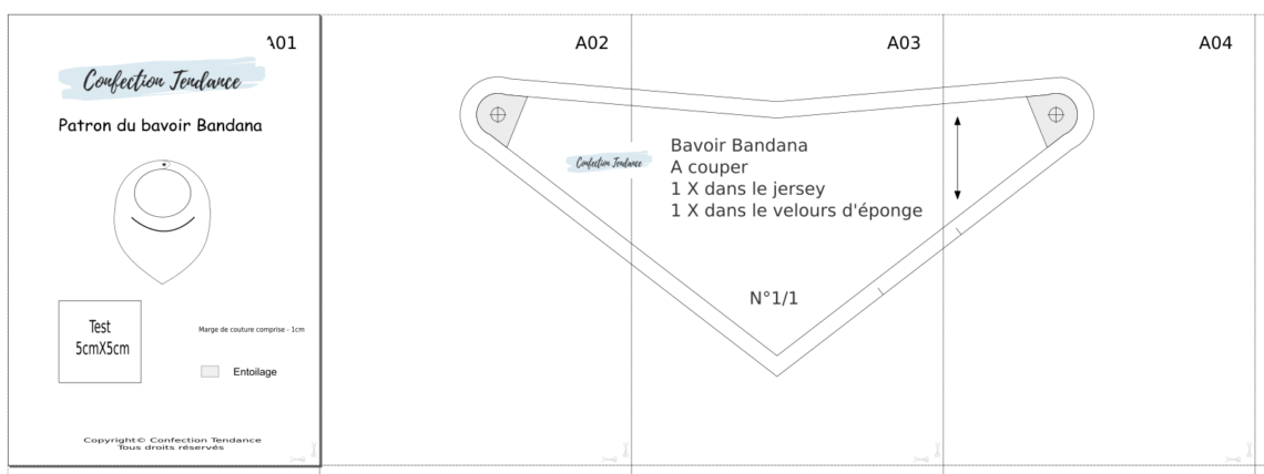 Patron Bavoir Bandana Pdf Gratuit à Imprimer