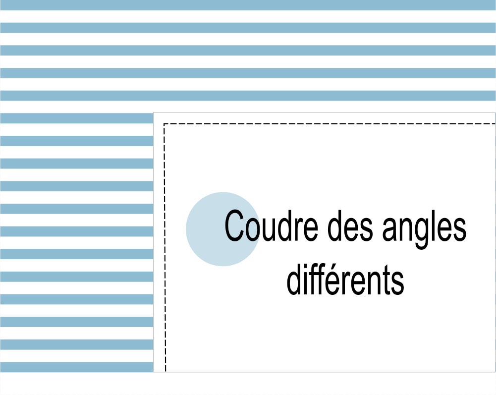 Coudre des angles différents